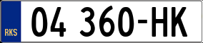 Trailer License Plate
